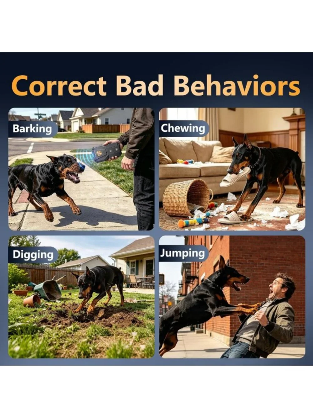 Ultrasonic Anti-Bark Device for Dogs - 3 Modes Bark Control Training Tool